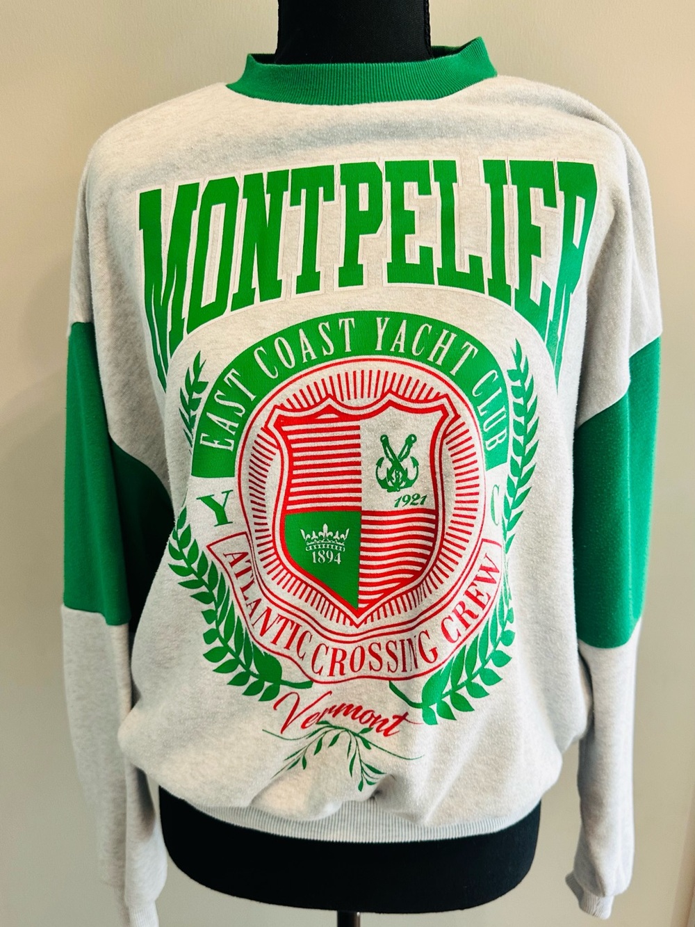 Modish Rebel Buckle Graphic Crewneck Sweater